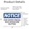 Signmission For Entry Press Red Intercom Button, 7 in W x Rectangle, Vinyl Decal OS-2PACK-NS-D-57-L-12847 - alternate 6